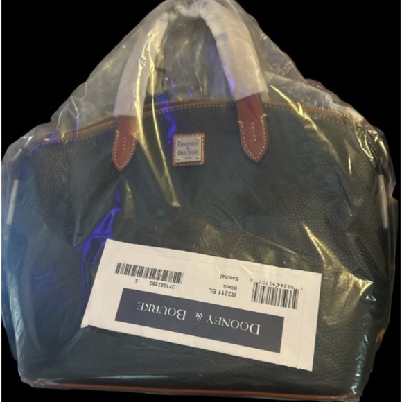 Dooney & Bourke Black Pebble Grain Leather Satchel NWT - Picture 2 of 6